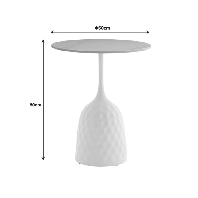 KOUSIEN ΒΟΗΘΗΤΙΚΟ ΤΡΑΠΕΖΙ Φ50X60ΕΚ INART ΜΑΥΡΟ SINTERED STONE 