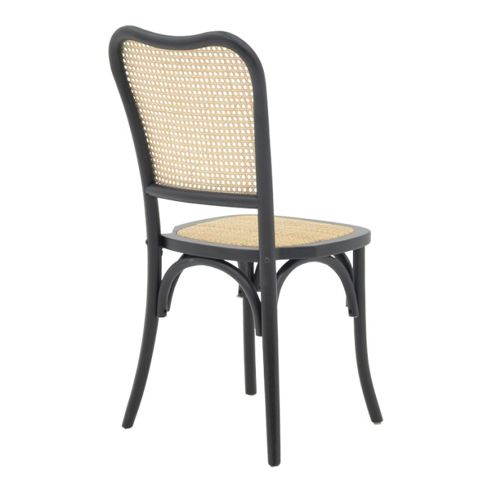 ZOZELE ΚΑΡΕΚΛΑ 45X51X88ΕΚ ΦΥΣΙΚΟ RATTAN PE-ΜΑΥΡΟ TOON WOOD 