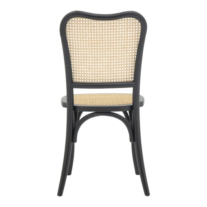 ZOZELE ΚΑΡΕΚΛΑ 45X51X88ΕΚ ΦΥΣΙΚΟ RATTAN PE-ΜΑΥΡΟ TOON WOOD 