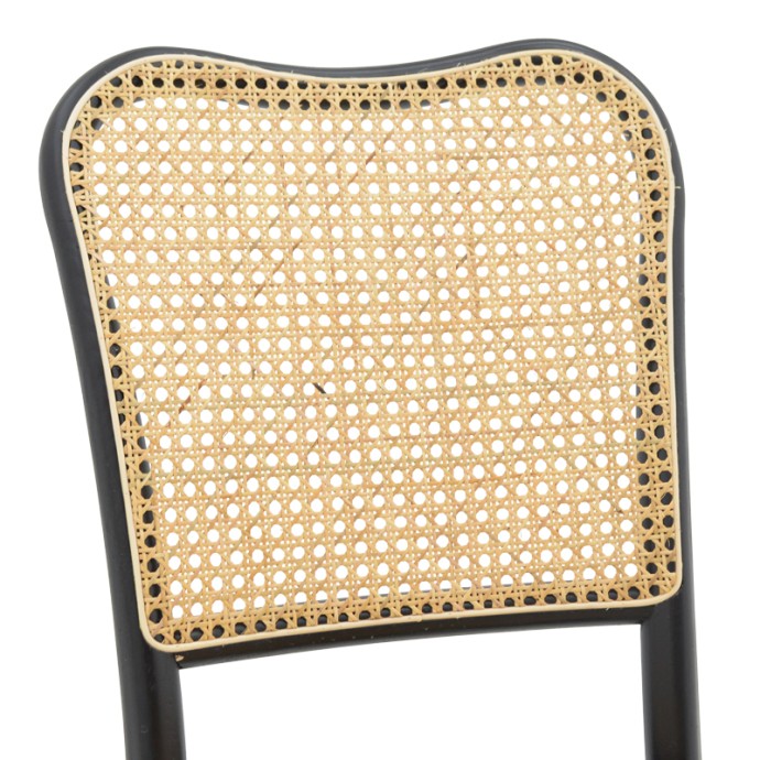 ZOZELE ΚΑΡΕΚΛΑ 45X51X88ΕΚ ΦΥΣΙΚΟ RATTAN PE-ΜΑΥΡΟ TOON WOOD 