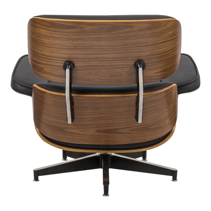 JENNA ΠΟΛΥΘΡΟΝΑ-ΥΠΟΠΟΔΙΟ RELAX 82X92X82ΕΚ ΜΑΥΡΟ PU- PLYWOOD ΚΑΡΥΔΙ-ΒΑΣΗ ΧΡΩΜΙΟΥ 