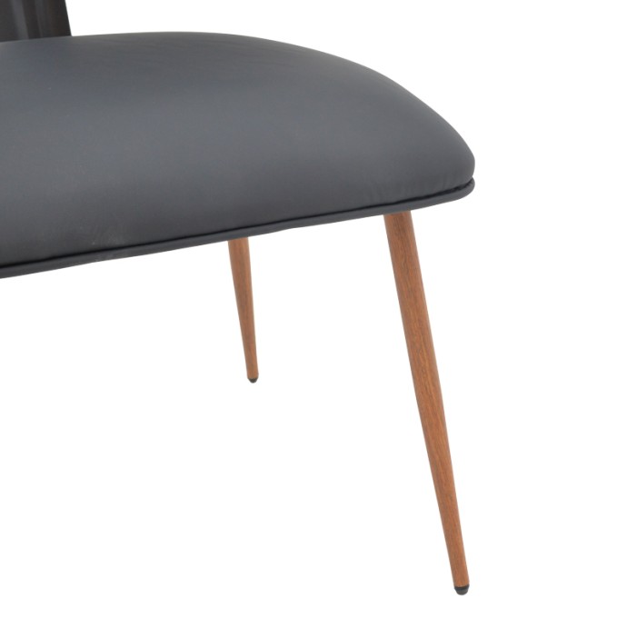 UBANE ΚΑΡΕΚΛΑ ΜΑΥΡΟ PU-ΠΟΔΙ ΚΑΡΥΔΙ ΜΕΤΑΛΛΟ 53X62.5X85ΕΚ