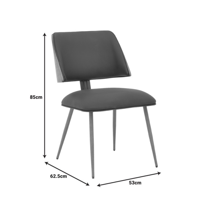 UBANE ΚΑΡΕΚΛΑ ΜΑΥΡΟ PU-ΠΟΔΙ ΚΑΡΥΔΙ ΜΕΤΑΛΛΟ 53X62.5X85ΕΚ