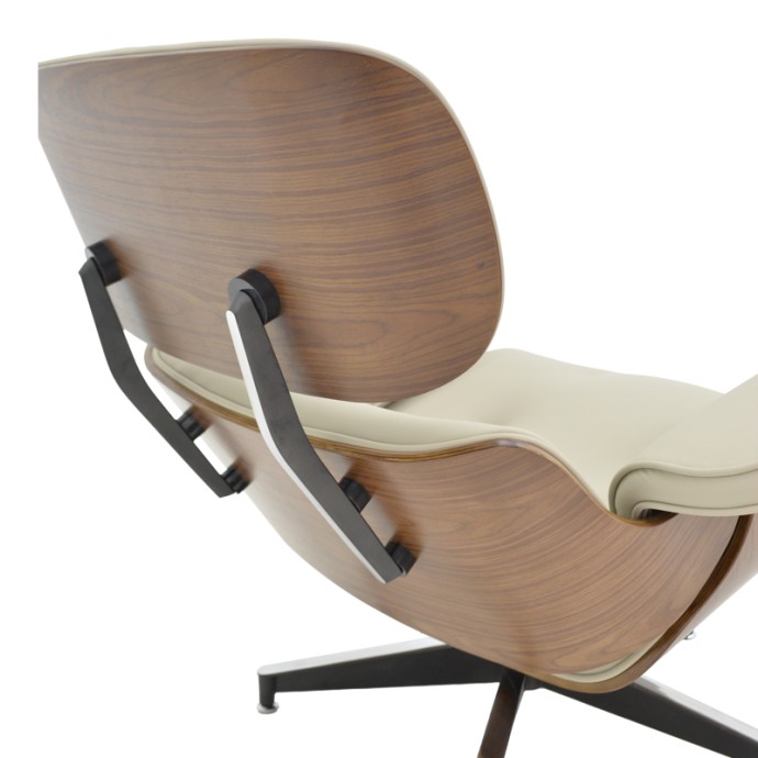 JENNA ΠΟΛΥΘΡΟΝΑ-ΥΠΟΠΟΔΙΟ RELAX 82X92X82ΕΚ ΜΠΕΖ PU- PLYWOOD ΚΑΡΥΔΙ-ΒΑΣΗ ΧΡΩΜΙΟΥ 