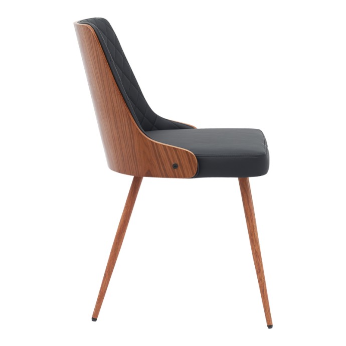 KOROM ΚΑΡΕΚΛΑ ΜΑΥΡΟ PU-ΠΟΔΙ ΚΑΡΥΔΙ ΜΕΤΑΛΛΟ 50X58.5X78ΕΚ