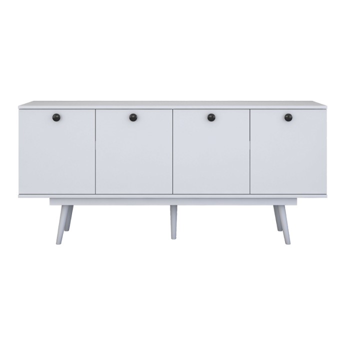 SALONDE ΜΠΟΥΦΕΣ ΛΕΥΚΟ ΜΕΛΑΜΙΝΗΣ-ΛΕΥΚΟ PP ΠΟΔΙ 180X40X82.6ΕΚ