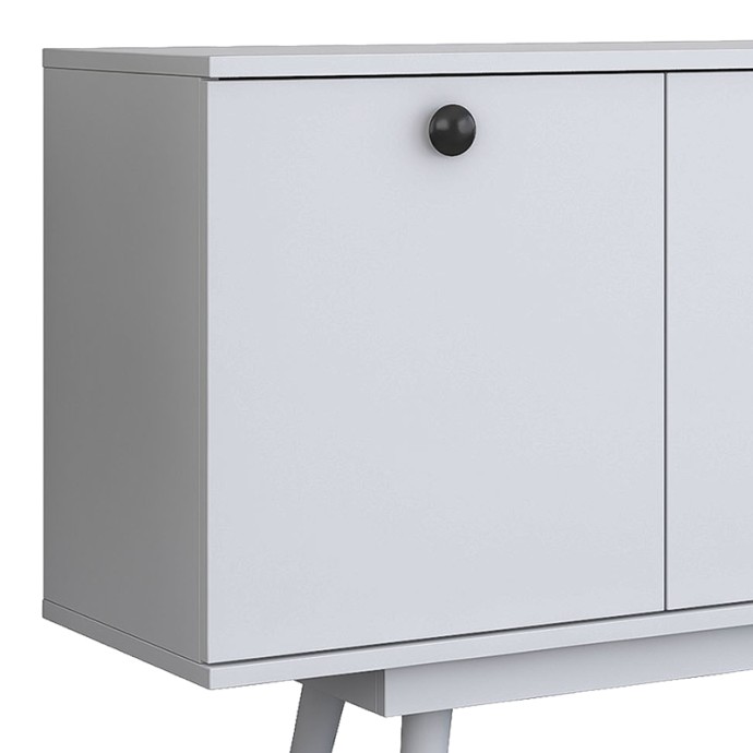 SALONDE ΜΠΟΥΦΕΣ ΛΕΥΚΟ ΜΕΛΑΜΙΝΗΣ-ΛΕΥΚΟ PP ΠΟΔΙ 180X40X82.6ΕΚ