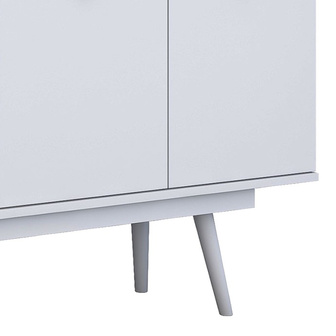 SALONDE ΜΠΟΥΦΕΣ ΛΕΥΚΟ ΜΕΛΑΜΙΝΗΣ-ΛΕΥΚΟ PP ΠΟΔΙ 180X40X82.6ΕΚ