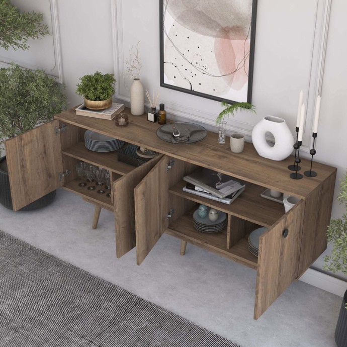 SALONDE ΜΠΟΥΦΕΣ ΚΑΡΥΔΙ ΜΕΛΑΜΙΝΗΣ-ΚΑΡΥΔΙ PP ΠΟΔΙ 180X40X82.6ΕΚ