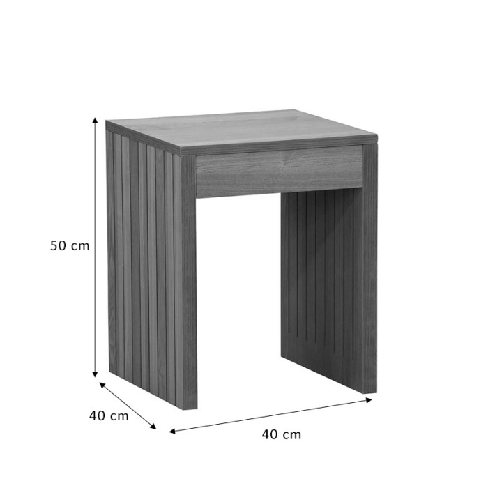 FOCUSED ΒΟΗΘΗΤΙΚΟ ΤΡΑΠΕΖΙ MDF ΦΥΣΙΚΟ 40X40X50ΕΚ