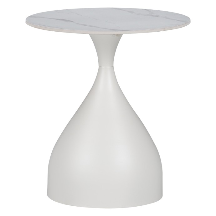 KIRKENE ΒΟΗΘΗΤΙΚΑ ΤΡΑΠΕΖΙΑ SINTERED STONE ΣΕ ΑΠΟΧΡΩΣΗ ΛΕΥΚΟ ΜΑΡΜΑΡΟΥ ΜΕ ΛΕΥΚΟ ΜΕΤΑΛΛΟ 2ΤΕΜ