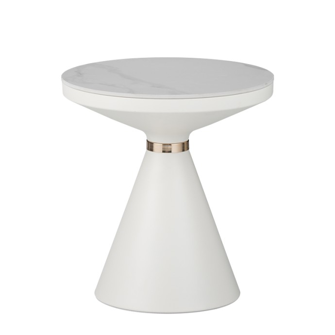 COOZLIN ΒΟΗΘΗΤΙΚΑ ΤΡΑΠΕΖΙΑ SINTERED STONE ΣΕ ΑΠΟΧΡΩΣΗ ΛΕΥΚΟ ΜΑΡΜΑΡΟΥ ΜΕ ΛΕΥΚΟ-ΧΡΥΣΟ ΜΕΤΑΛΛΟ