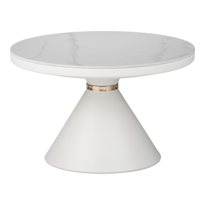 COOZLIN ΒΟΗΘΗΤΙΚΑ ΤΡΑΠΕΖΙΑ SINTERED STONE ΣΕ ΑΠΟΧΡΩΣΗ ΛΕΥΚΟ ΜΑΡΜΑΡΟΥ ΜΕ ΛΕΥΚΟ-ΧΡΥΣΟ ΜΕΤΑΛΛΟ