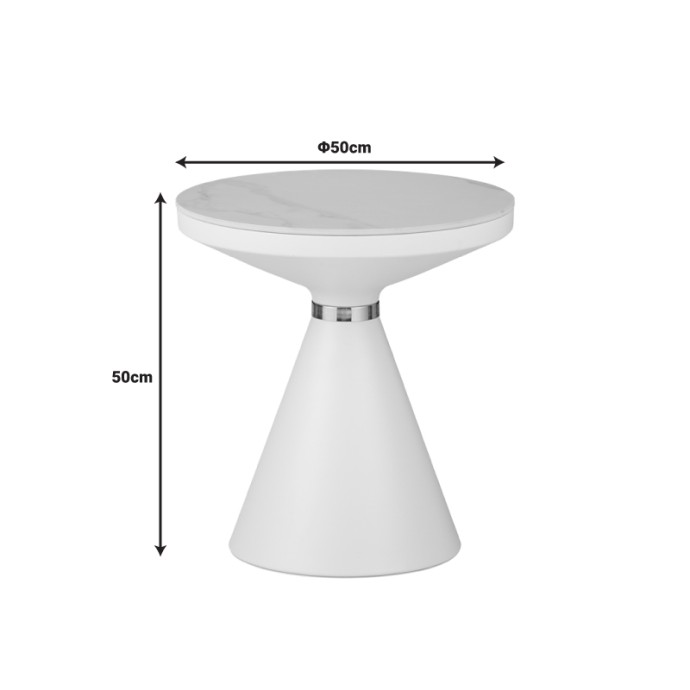 COOZLIN ΒΟΗΘΗΤΙΚΑ ΤΡΑΠΕΖΙΑ SINTERED STONE ΣΕ ΑΠΟΧΡΩΣΗ ΛΕΥΚΟ ΜΑΡΜΑΡΟΥ ΜΕ ΛΕΥΚΟ-ΧΡΥΣΟ ΜΕΤΑΛΛΟ