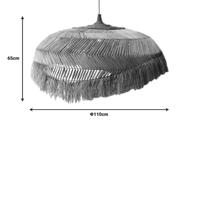 IZERT ΦΩΤΙΣΤΙΚΟ ΟΡΟΦΗΣ SISAL ΣΕ ΦΥΣΙΚΟ ΧΡΩΜΑ Φ110X65ΕΚ