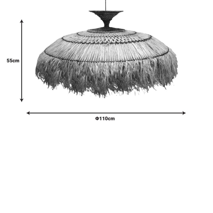 PRELIERE ΦΩΤΙΣΤΙΚΟ ΟΡΟΦΗΣ SISAL ΣΕ ΦΥΣΙΚΟ ΧΡΩΜΑ Φ110X55ΕΚ