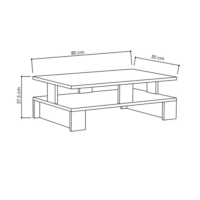 MANSU ΤΡΑΠΕΖΙ ΣΑΛΟΝΙΟΥ ΧΡΩΜΑ ΦΥΣΙΚΟ 80X50X27,5ΕΚ