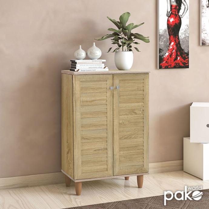 SANTO ΠΑΠΟΥΤΣΟΘΗΚΗ-ΝΤΟΥΛΑΠΙ 60X34,5X91,5ΕΚ 10 ΖΕΥΓΩΝ ΧΡΩΜΑ SONOMA 