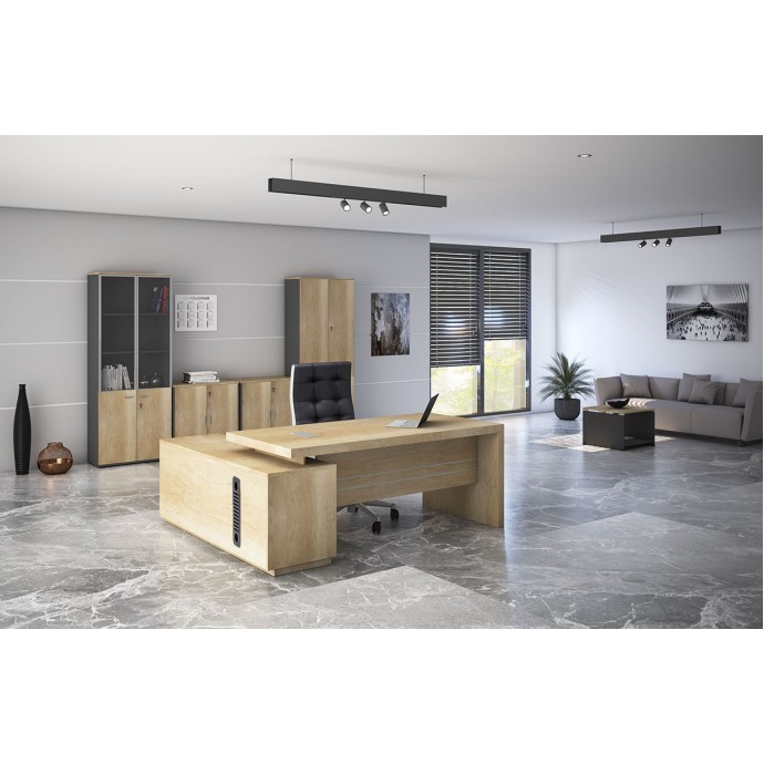 MINIMAL ΓΡΑΦΕΙΟ ΕΡΓΑΣΙΑΣ ΕΠΑΓΓΕΛΜΑΤΙΚΟ ΔΕΞΙΑ ΓΩΝΙΑ ΦΥΣΙΚΟ 200X170X75ΕΚ