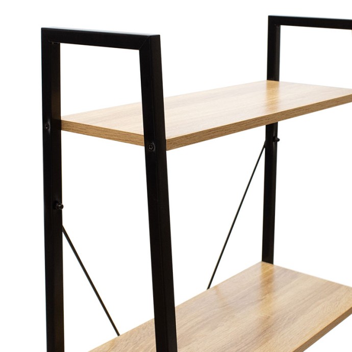 ΒΙΒΛΙΟΘΗΚΗ RAMON 60x23x145,5εκ ΦΥΣΙΚΟ-ΜΑΥΡΟ 