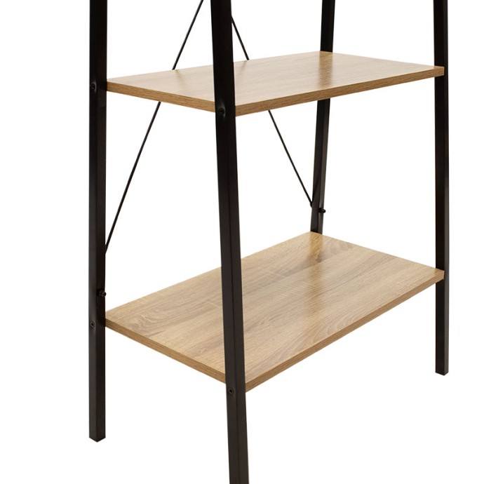 ΒΙΒΛΙΟΘΗΚΗ RAMON 60x23x145,5εκ ΦΥΣΙΚΟ-ΜΑΥΡΟ 