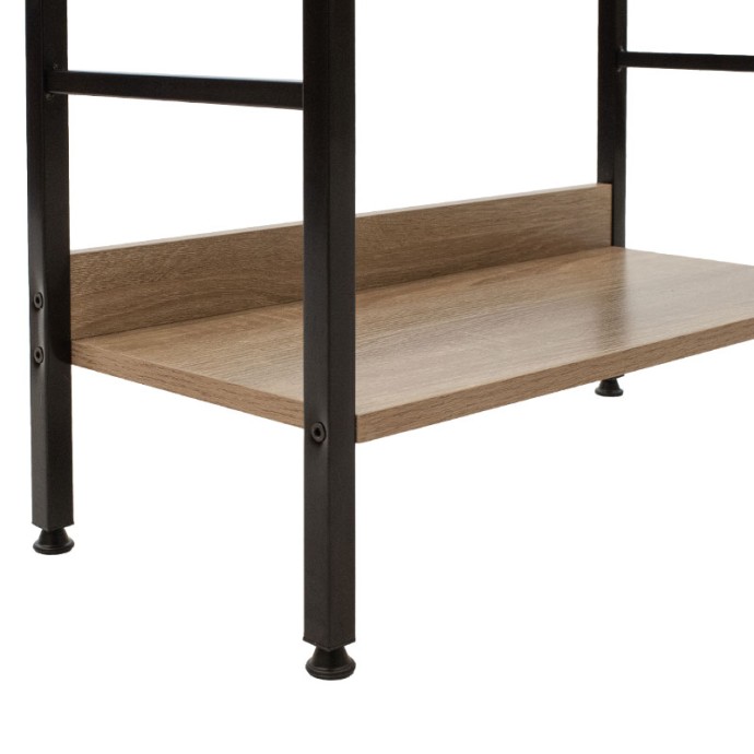 RAMON ΒΙΒΛΙΟΘΗΚΗ 60x28x125,5εκ ΦΥΣΙΚΟ-ΜΑΥΡΟ 