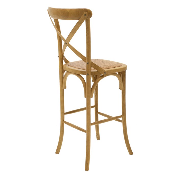 REID ΣΚΑΜΠΟ ΜΠΑΡ 45x52x116εκ ΞΥΛΟ SONOMA-ΕΔΡΑ ΚΑΦΕ RATTAN