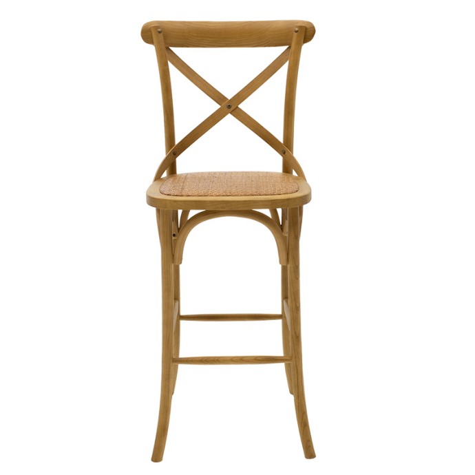 REID ΣΚΑΜΠΟ ΜΠΑΡ 45x52x116εκ ΞΥΛΟ SONOMA-ΕΔΡΑ ΚΑΦΕ RATTAN