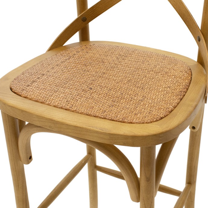 REID ΣΚΑΜΠΟ ΜΠΑΡ 45x52x116εκ ΞΥΛΟ SONOMA-ΕΔΡΑ ΚΑΦΕ RATTAN