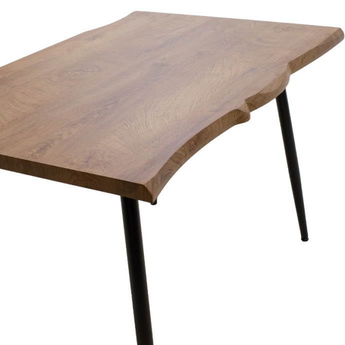 NEVE ΤΡΑΠΕΖΙ MDF ΚΑΡΥΔΙ-ΠΟΔΙ ΜΕΤΑΛΛΙΚΟ ΜΑΥΡΟ 120X80X75ΕΚ