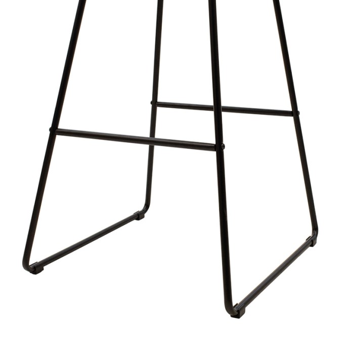 SETH ΣΚΑΜΠΟ ΜΠΑΡ 52x52xY99cm ΜΕΤΑΛΛΟ ΜΑΥΡΟ-ΜΑΞΙΛΑΡΙ PVC ΜΑΥΡΟ