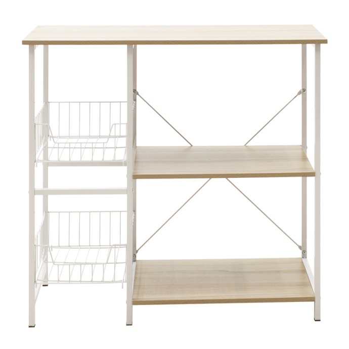ΕΠΙΔΑΠΕΔΙΑ ΡΑΦΙΕΡΑ MDF  NOON 80x34x75εκ ΧΡΩΜΑ ΦΥΣΙΚΟ-ΛΕΥΚΟ