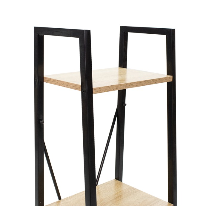 RAMON ΒΙΒΛΙΟΘΗΚΗ  34x32,5x148εκ ΦΥΣΙΚΟ-ΜΑΥΡΟ