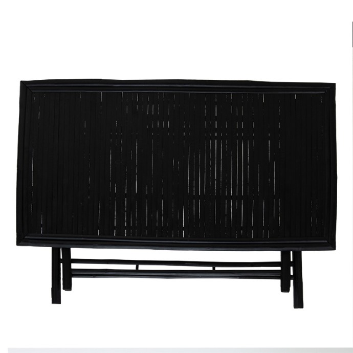 BADOU ΤΡΑΠΕΖΙ ΠΤΥΣΣΟΜΕΝΟ BAMBOO ΜΑΥΡΟ 150X80X77ΕΚ