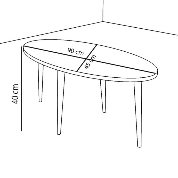 BARTON ΤΡΑΠΕΖΙ ΣΑΛΟΝΙΟΥ SONOMA-ΚΑΦΕ 90X45X40ΕΚ