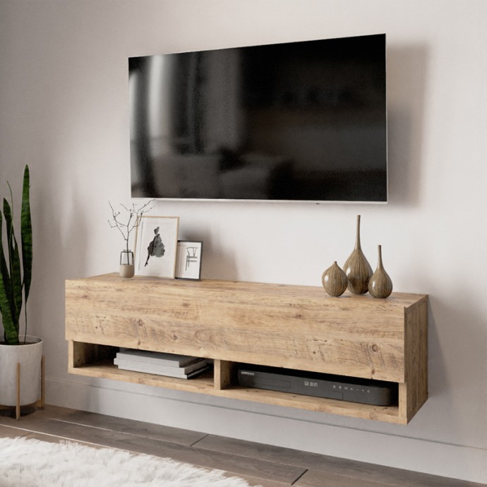 ROSCOE ΕΠΙΠΛΟ ΤΗΛΕΟΡΑΣΗΣ ΕΠΙΤΟΙΧΙΟ OAK 100X31,5X29,5ΕΚ