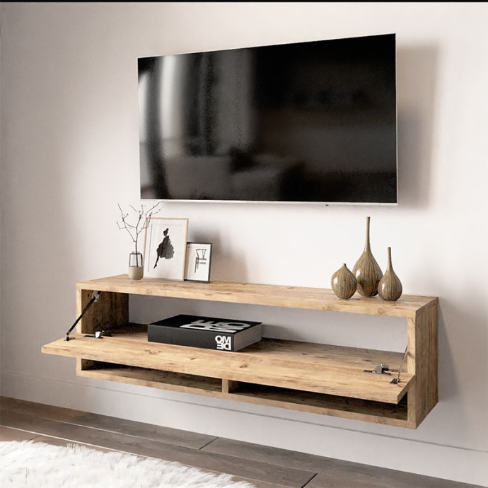 ROSCOE ΕΠΙΠΛΟ ΤΗΛΕΟΡΑΣΗΣ ΕΠΙΤΟΙΧΙΟ OAK 100X31,5X29,5ΕΚ