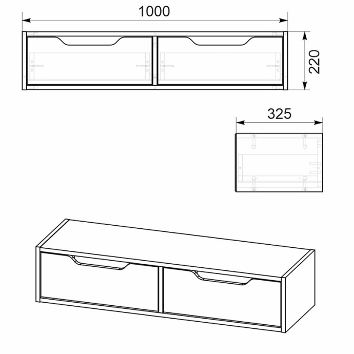 ALBERTO ΚΟΝΣΟΛΑ-ΤΟΥΑΛΕΤΑ 100X32.5X22ΕΚ ΚΡΕΜΑΣΤΗ ΚΑΡΥΔΙ 