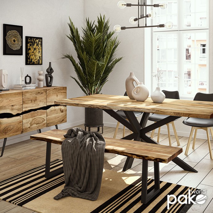 IMENA ΜΠΟΥΦΕΣ ΜΑΣΙΦ ΞΥΛΟ 4ΕΚ ΦΥΣΙΚΟ-ΜΑΥΡΟ 148X43.5X86ΕΚ