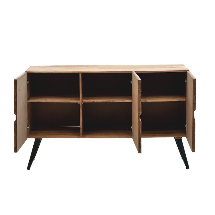 IMENA ΜΠΟΥΦΕΣ ΜΑΣΙΦ ΞΥΛΟ 4ΕΚ ΦΥΣΙΚΟ-ΜΑΥΡΟ 148X43.5X86ΕΚ