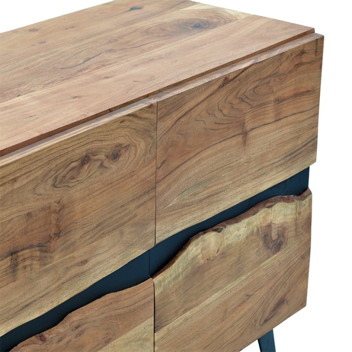 IMENA ΜΠΟΥΦΕΣ ΜΑΣΙΦ ΞΥΛΟ 4ΕΚ ΦΥΣΙΚΟ-ΜΑΥΡΟ 148X43.5X86ΕΚ
