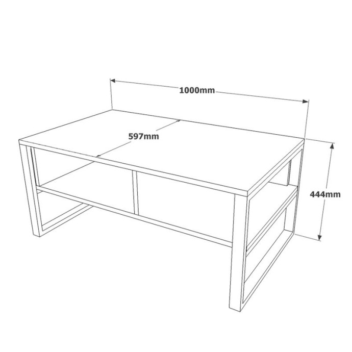 HONORA ΤΡΑΠΕΖΙ ΣΑΛΟΝΙΟΥ ΑΝΘΡΑΚΙ ANTIQUE-ΜΑΥΡΟ 100X60X44.5ΕΚ