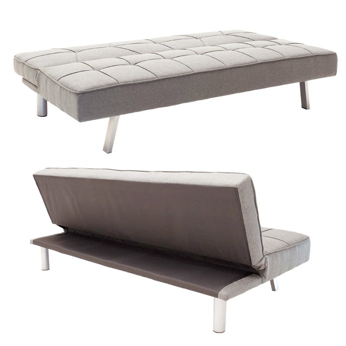 TRAVIS 3ΘΕΣΙΟΣ ΚΑΝΑΠΕΣ-ΚΡΕΒΑΤΙ 175X83X74ΕΚ ΥΦΑΣΜΑ ΓΚΡΙ 
