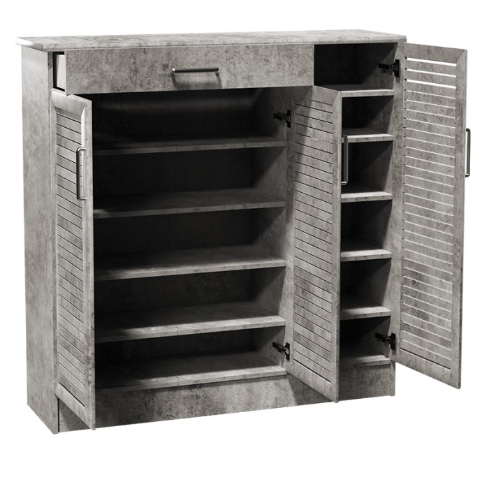 SANTE ΠΑΠΟΥΤΣΟΘΗΚΗ-ΝΤΟΥΛΑΠΙ 30 ΖΕΥΓΩΝ 120x37x123εκ ANTIQUE ΑΝΘΡΑΚΙ 