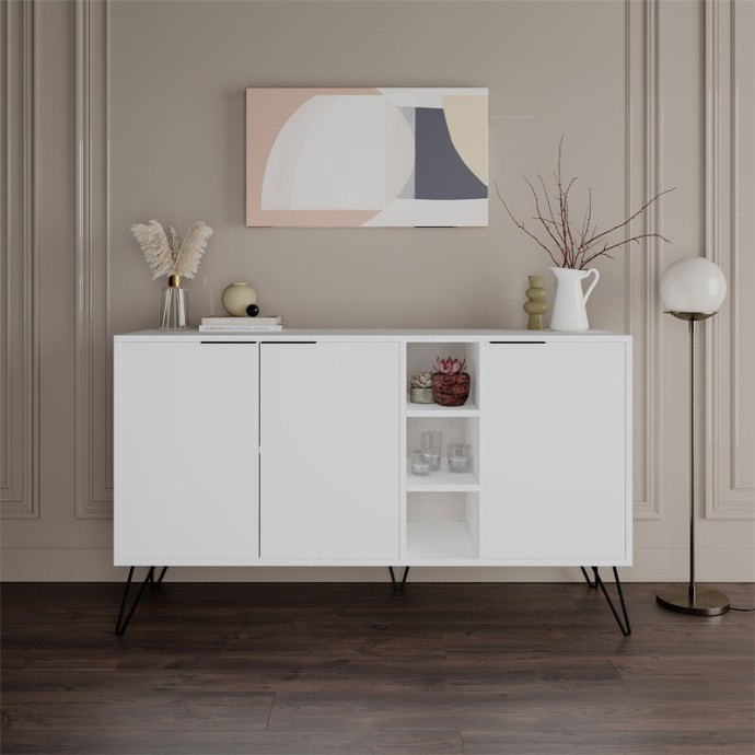 CLARA ΜΠΟΥΦΕΣ ΛΕΥΚΟ 142X35.5X83ΕΚ