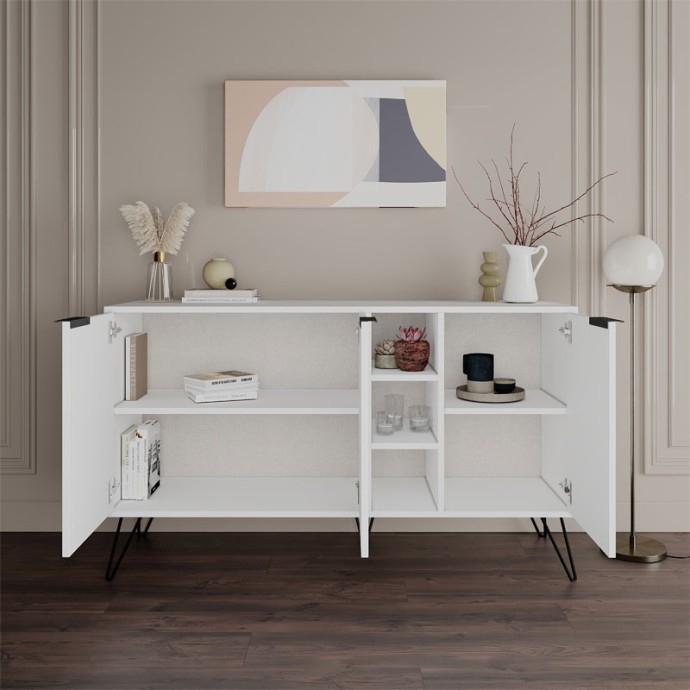 CLARA ΜΠΟΥΦΕΣ ΛΕΥΚΟ 142X35.5X83ΕΚ