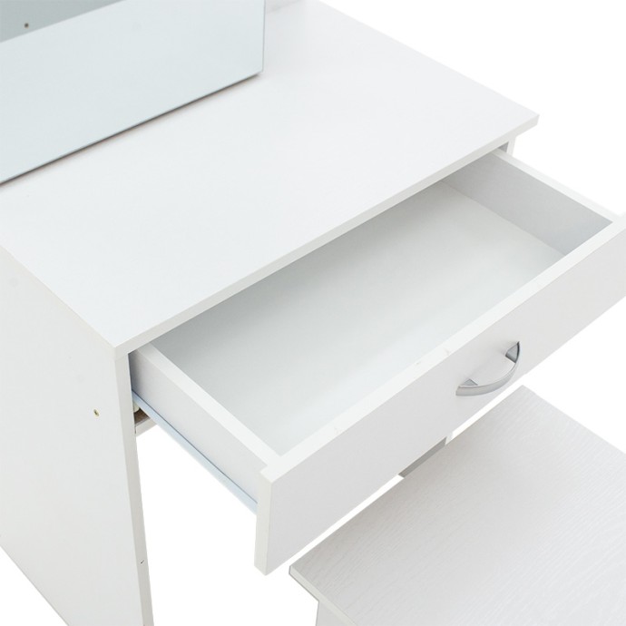 ΤΟΥΑΛΕΤΑ ΚΡΕΒΑΤΟΚΑΜΑΡΑΣ ZELIA  60x40.5x151εκ ΜΕ ΚΑΘΡΕΠΤΗ ΚΑΙ ΣΚΑΜΠΟ  ΛΕΥΚΟ 
