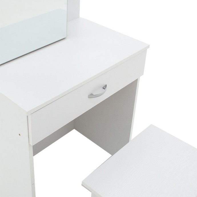 ΤΟΥΑΛΕΤΑ ΚΡΕΒΑΤΟΚΑΜΑΡΑΣ ZELIA  60x40.5x151εκ ΜΕ ΚΑΘΡΕΠΤΗ ΚΑΙ ΣΚΑΜΠΟ  ΛΕΥΚΟ 