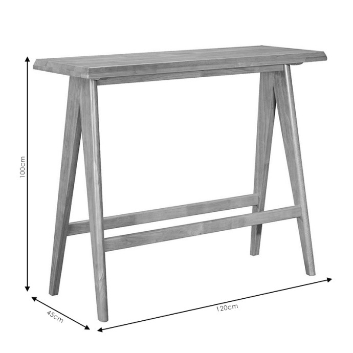 WINSLOW ΤΡΑΠΕΖΙ BAR ΞΥΛΟ RUBBERWOOD ΑΝΟΙΚΤΟ ΚΑΡΥΔΙ 120X45X100ΕΚ