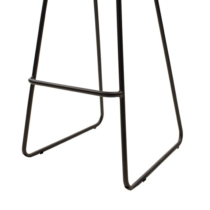 THEO ΣΚΑΜΠΟ ΜΠΑΡ 48x51xY103cm ΜΕΤΑΛΛΙΚΟ ΜΑΥΡΟ ΜΕ PU ΜΑΥΡΟ